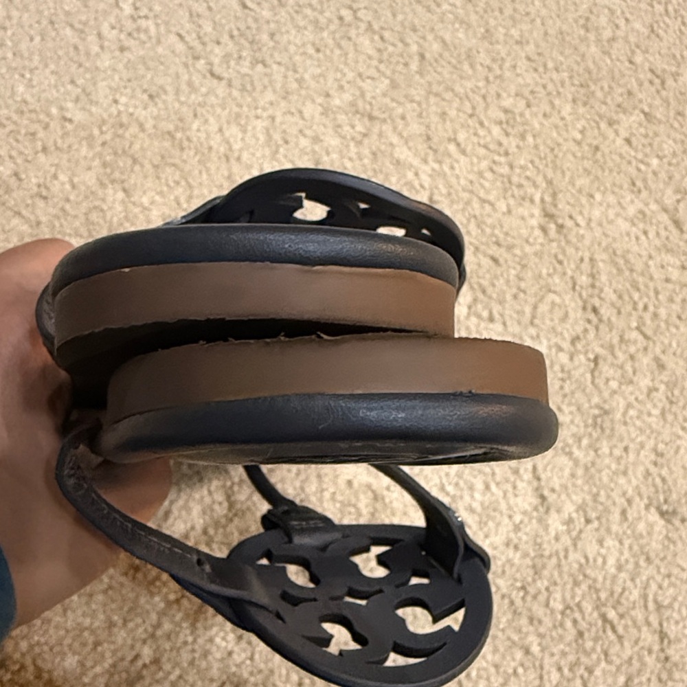 Tory Burch Dark Gray Miller Sandals - Picture 5 of 10